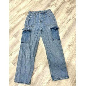wide leg cargo jeans